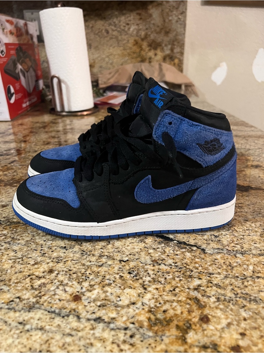 Nike Black and Blue Low-Top Sneakers